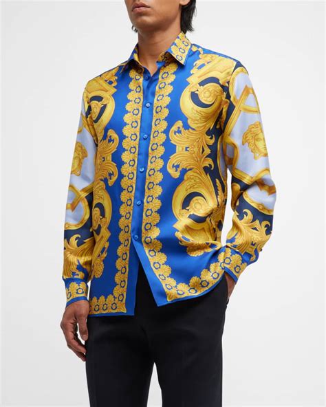 buy mens versace silk shirts|1st copy versace shirt men.